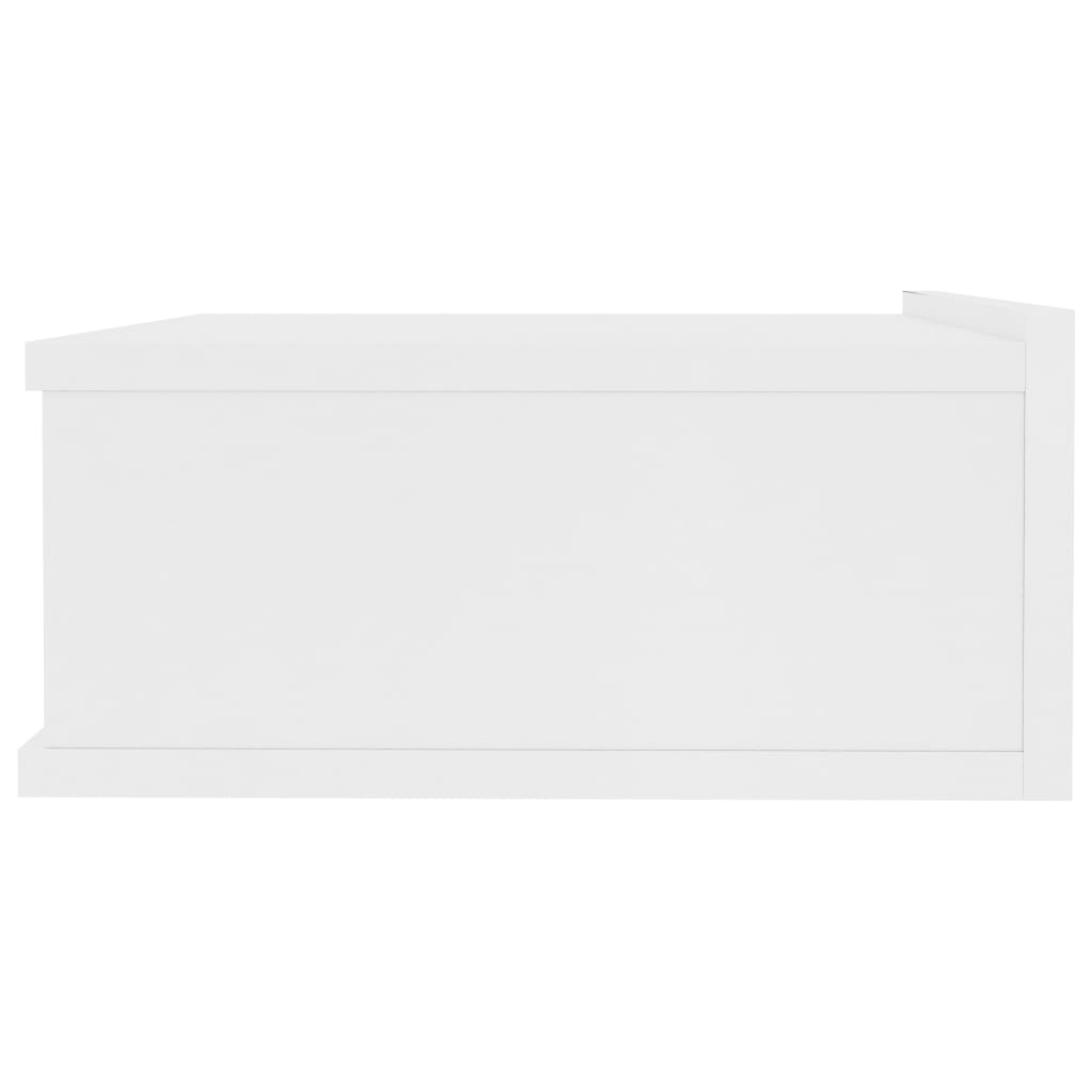 vidaXL Noptieră suspendată, alb, 40x30x15 cm, PAL