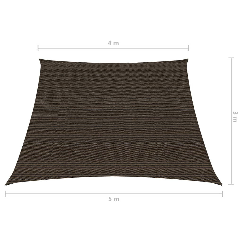 vidaXL Pânză parasolar, maro, 4/5x3 m, HDPE, 160 g/m²