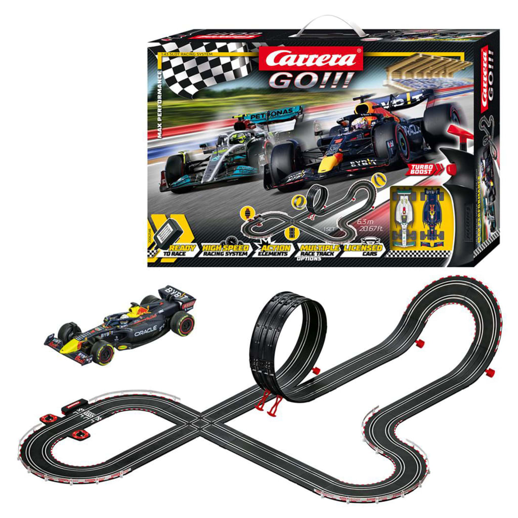 Carrera Go!!! Set mașină și pistă de curse "Max Performance", 6,3 m