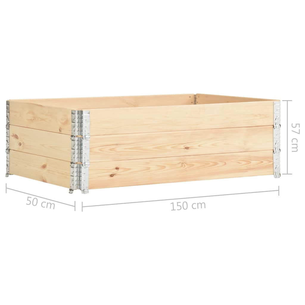 vidaXL Straturi înălțate, 3 buc., 50 x 150 cm, lemn masiv de pin