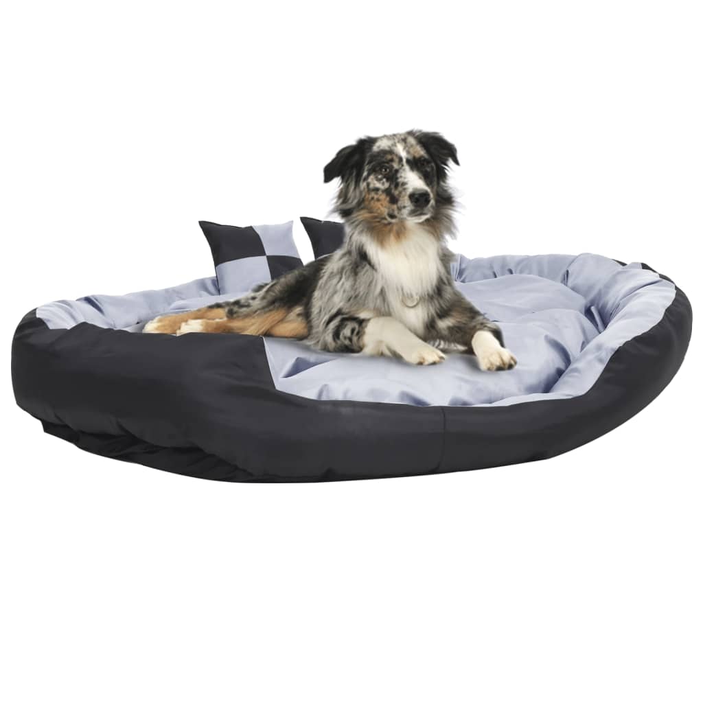 vidaXL Pernă reversibilă și lavabilă pt câini gri/negru,150x120x25 cm