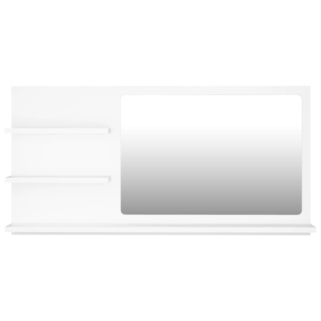 vidaXL Oglindă de baie, alb, 90 x 10,5 x 45 cm, PAL