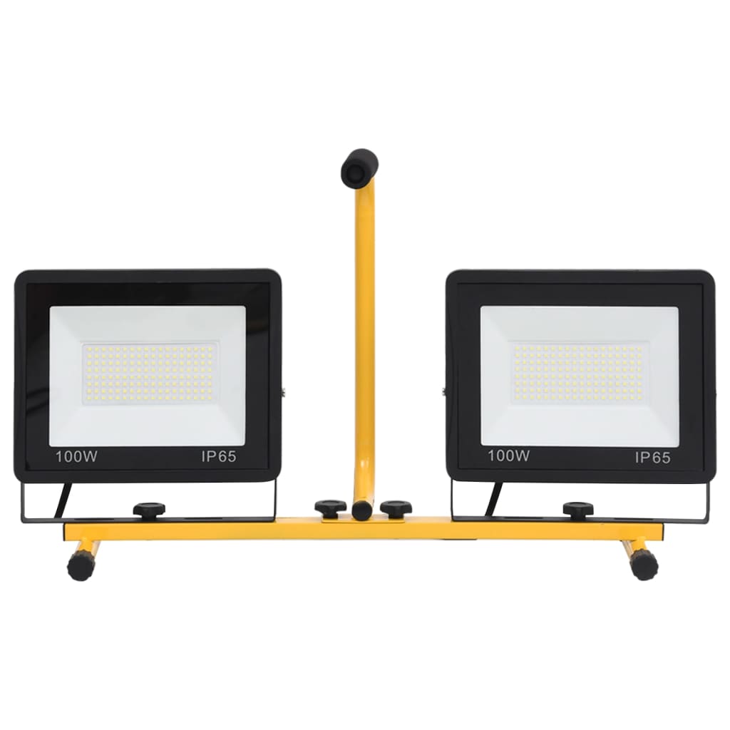 vidaXL Proiector cu LED și mâner, 2x100 W, alb rece