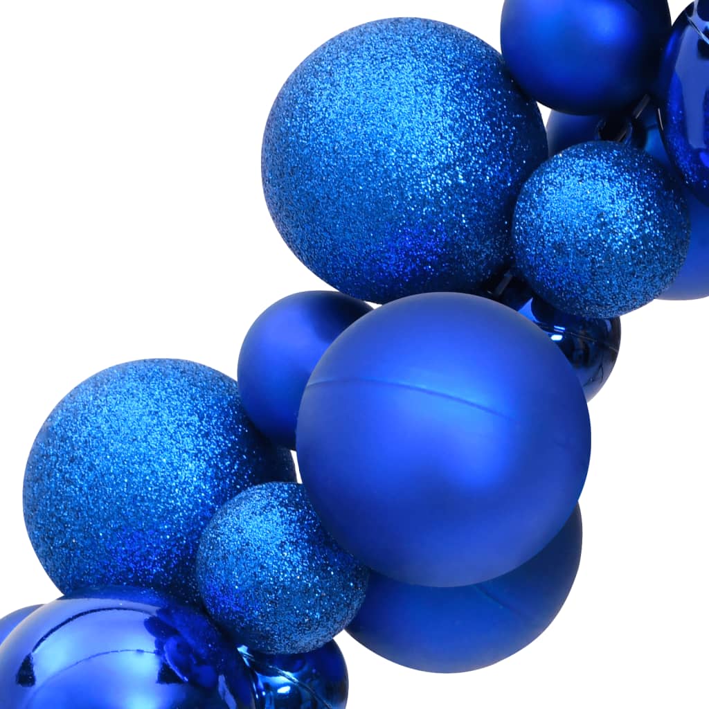 vidaXL Ghirlandă de Crăciun cu globuri, albastru, 175 cm, polistiren