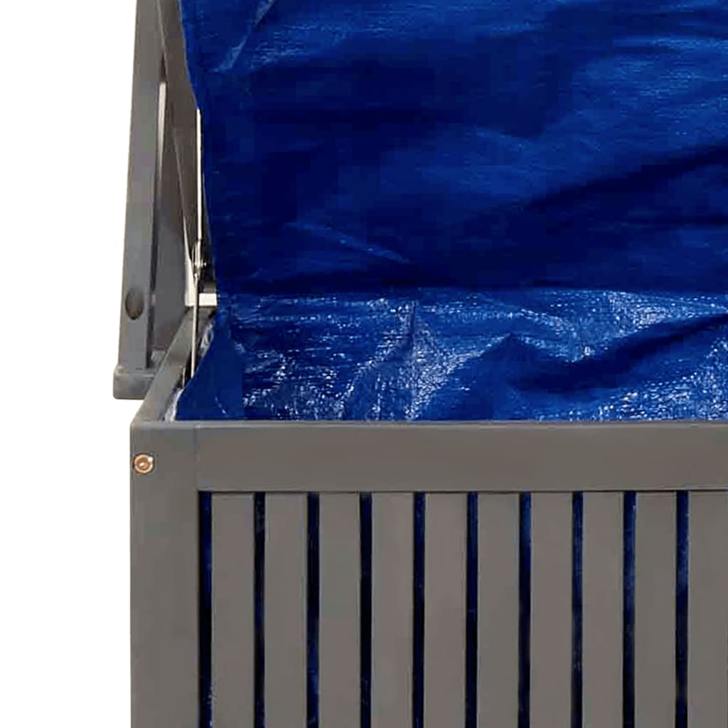 vidaXL Cutie de depozitare cu spalier, gri, 99x50x160 cm, lemn acacia