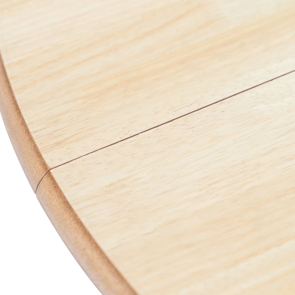 vidaXL Masă de bucătărie, alb și maro, 106 cm, lemn masiv de hevea