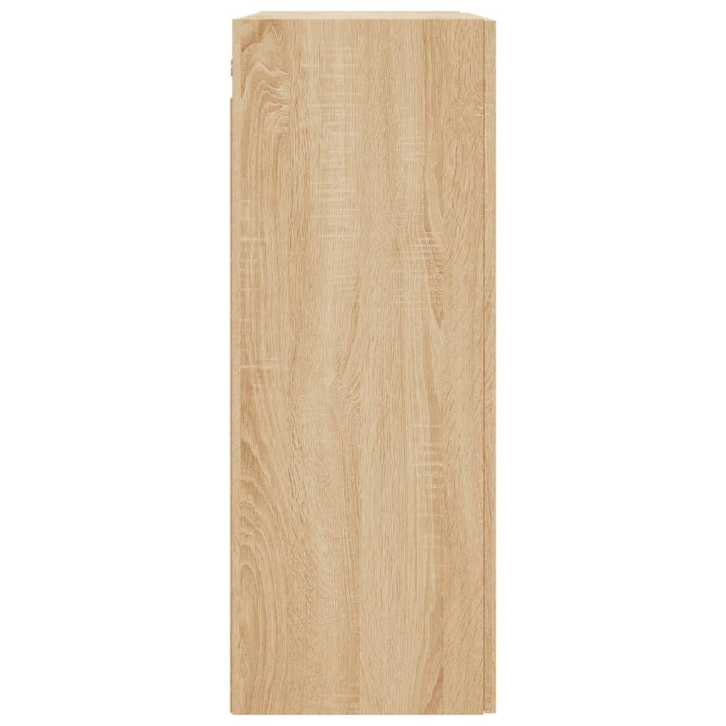 vidaXL Dulapuri montate pe perete 2 buc stejar Sonoma, lemn prelucrat