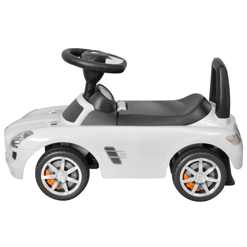 vidaXL Mașină pentru copii fără pedale Alb