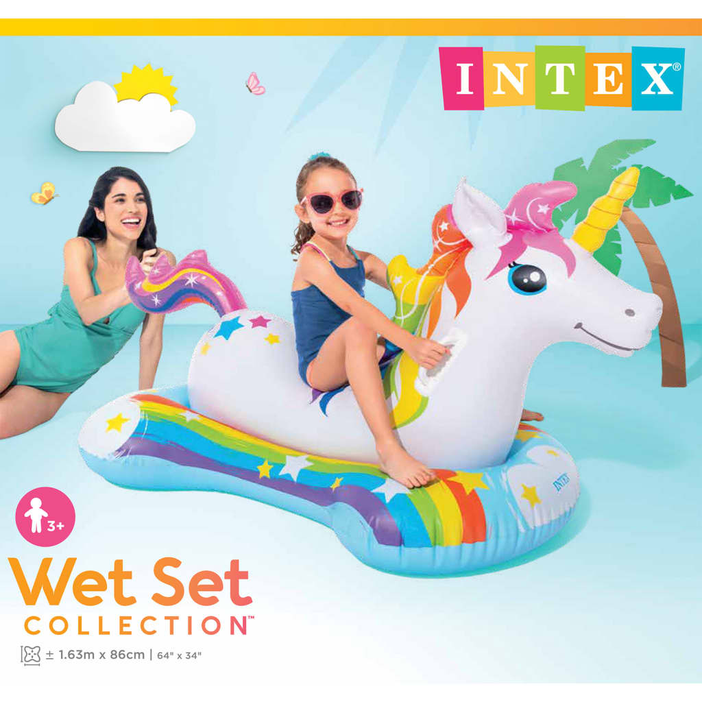 Intex Jucărie de piscină unicorn ride-on, 163x86 cm