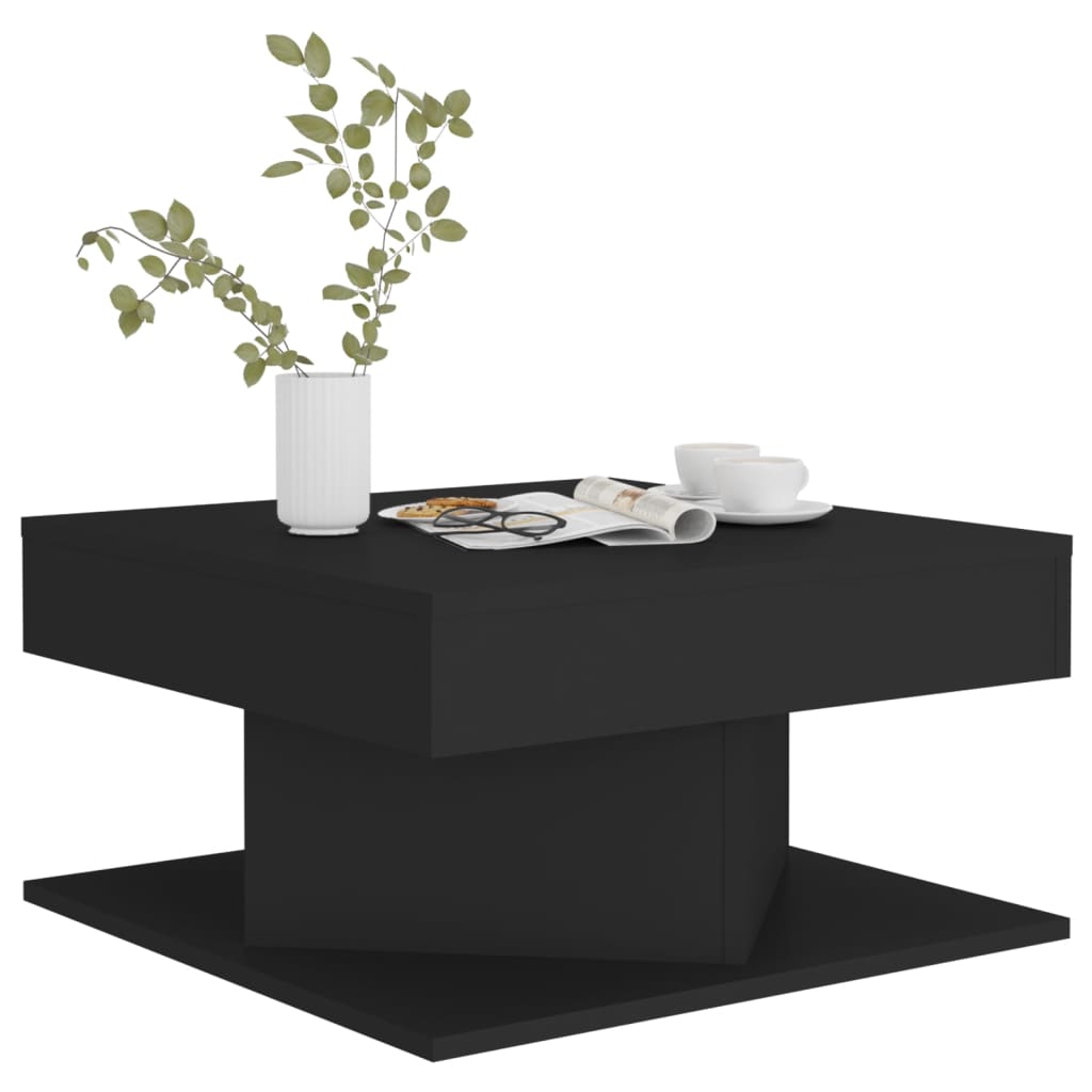 vidaXL Măsuță de cafea, negru, 57x57x30 cm, lemn prelucrat
