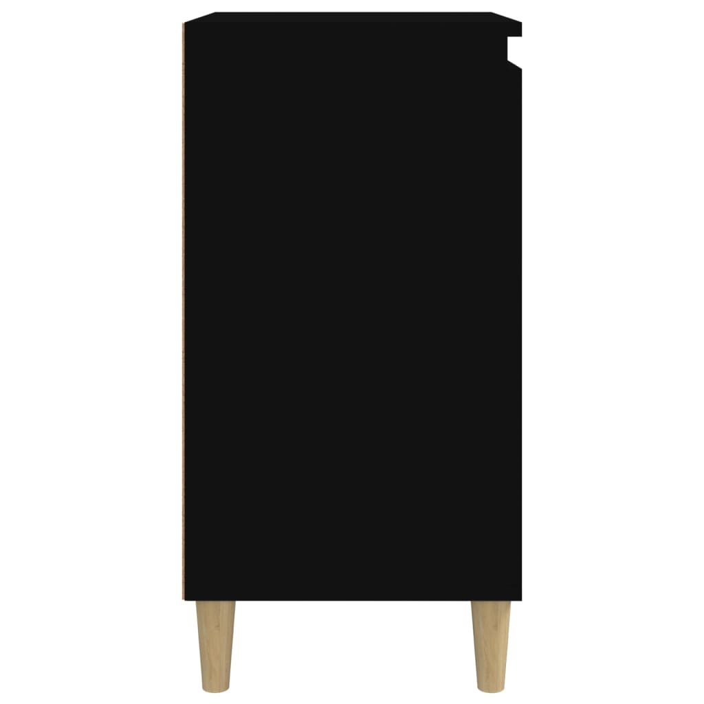 vidaXL Noptiere, 2 buc, negru, 40x35x70 cm, lemn prelucrat