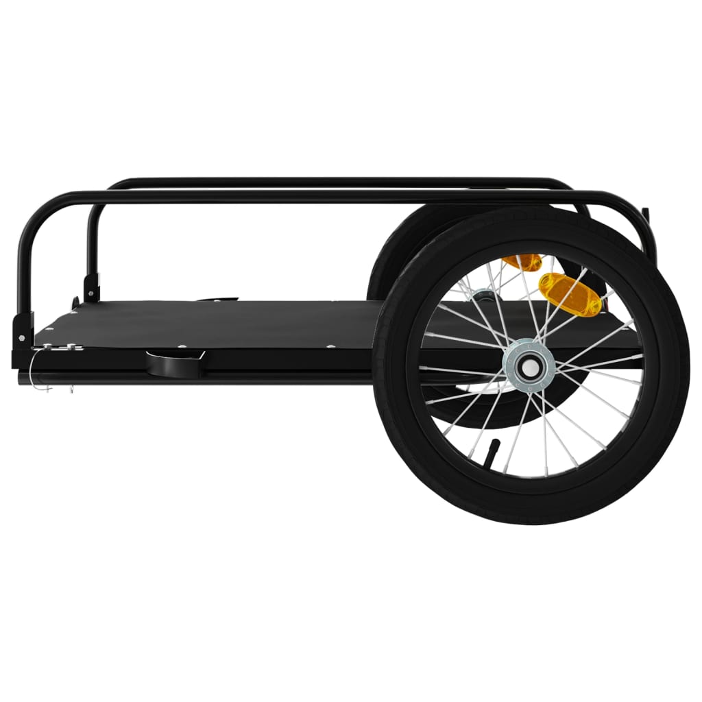 vidaXL Remorcă de bicicletă, negru, 126x63x34 cm, fier