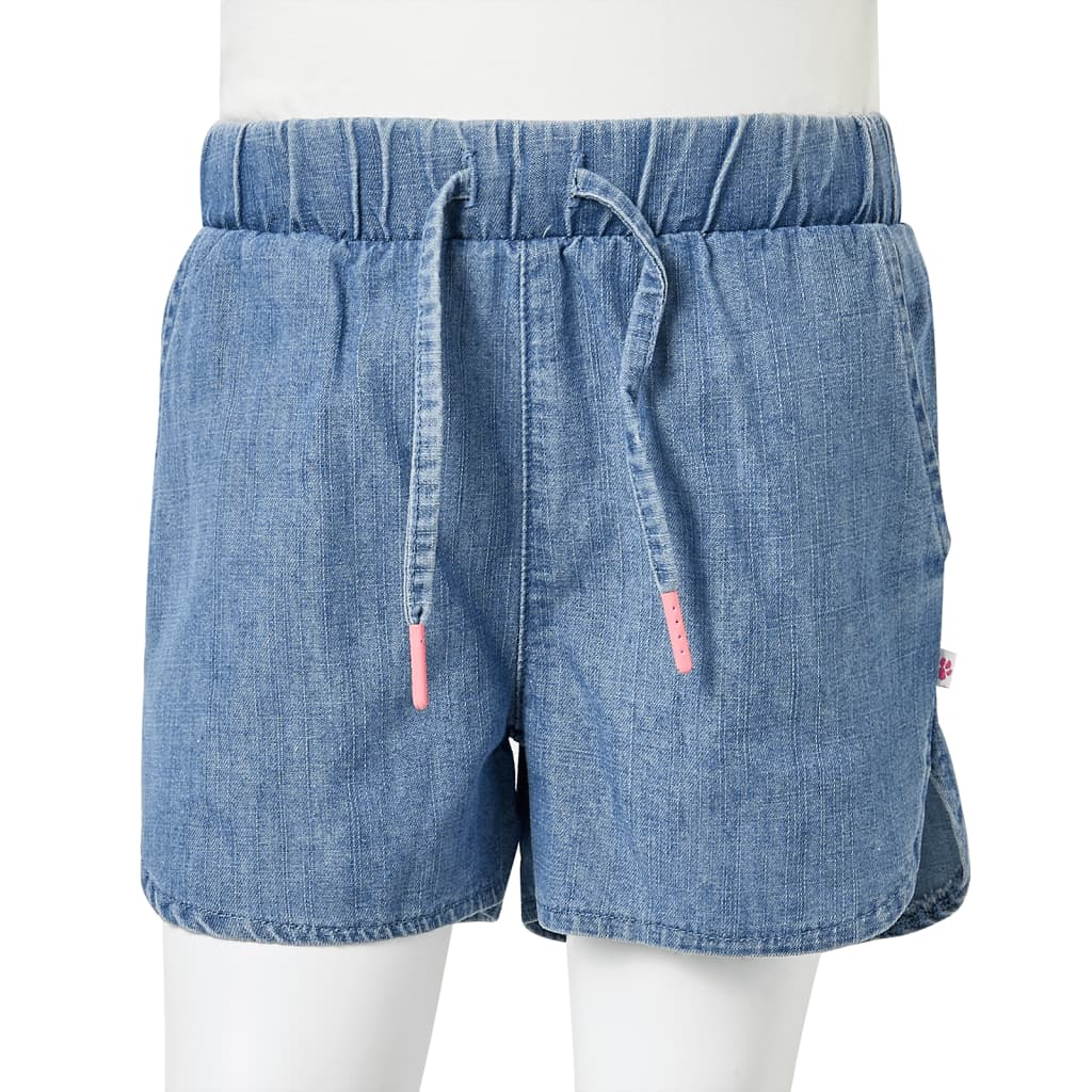 Pantaloni scurți pentru copii, albastru denim, 92