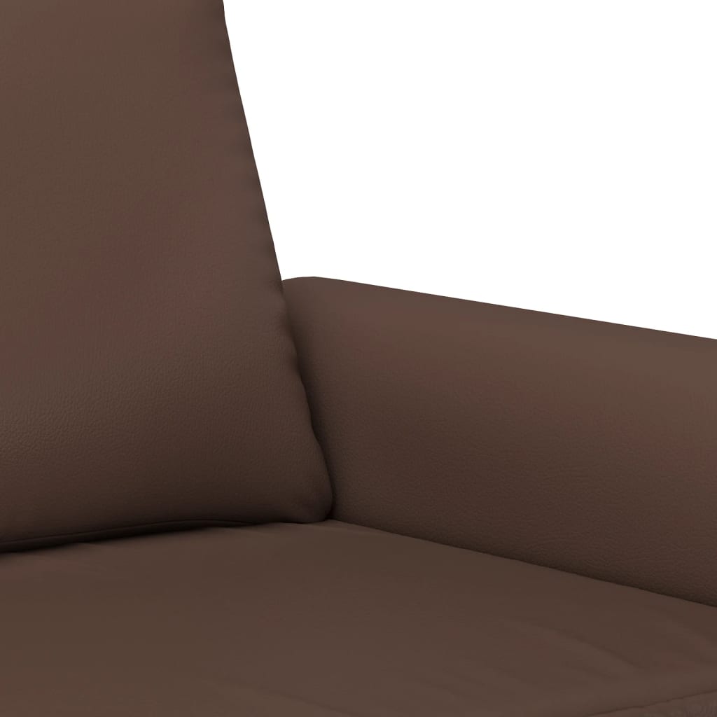 vidaXL Canapea cu 2 locuri, maro, 120 cm, piele ecologică
