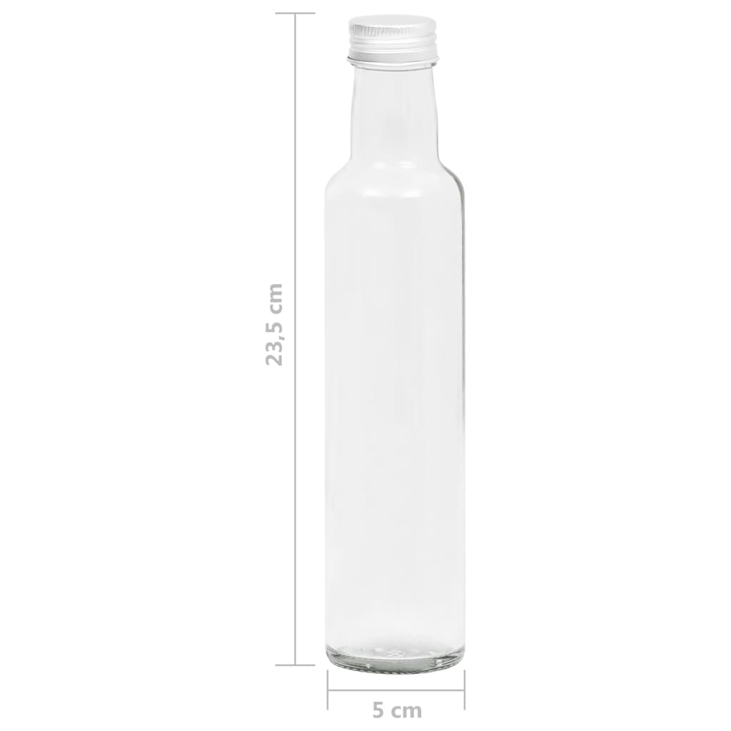 vidaXL Sticle mici, capace cu filet, 10 buc., 260 ml