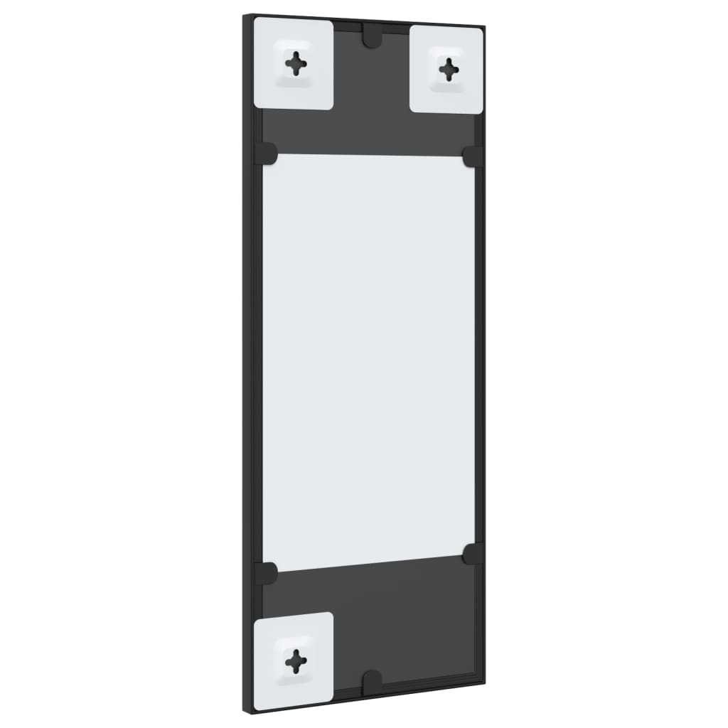 vidaXL Oglindă de perete, negru, 20x50 cm, dreptunghiulară, fier