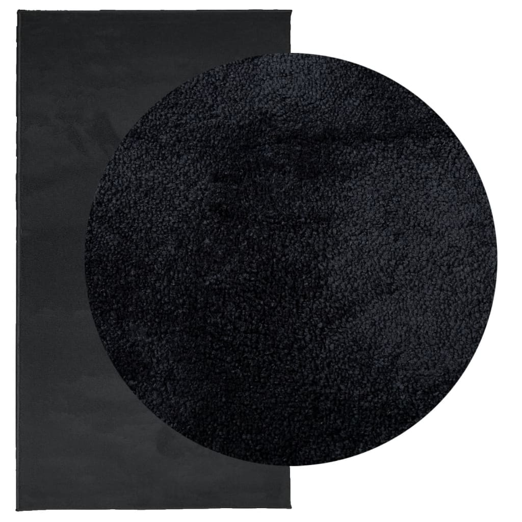 vidaXL Covor „OVIEDO”, fire scurte, negru, 60x110 cm