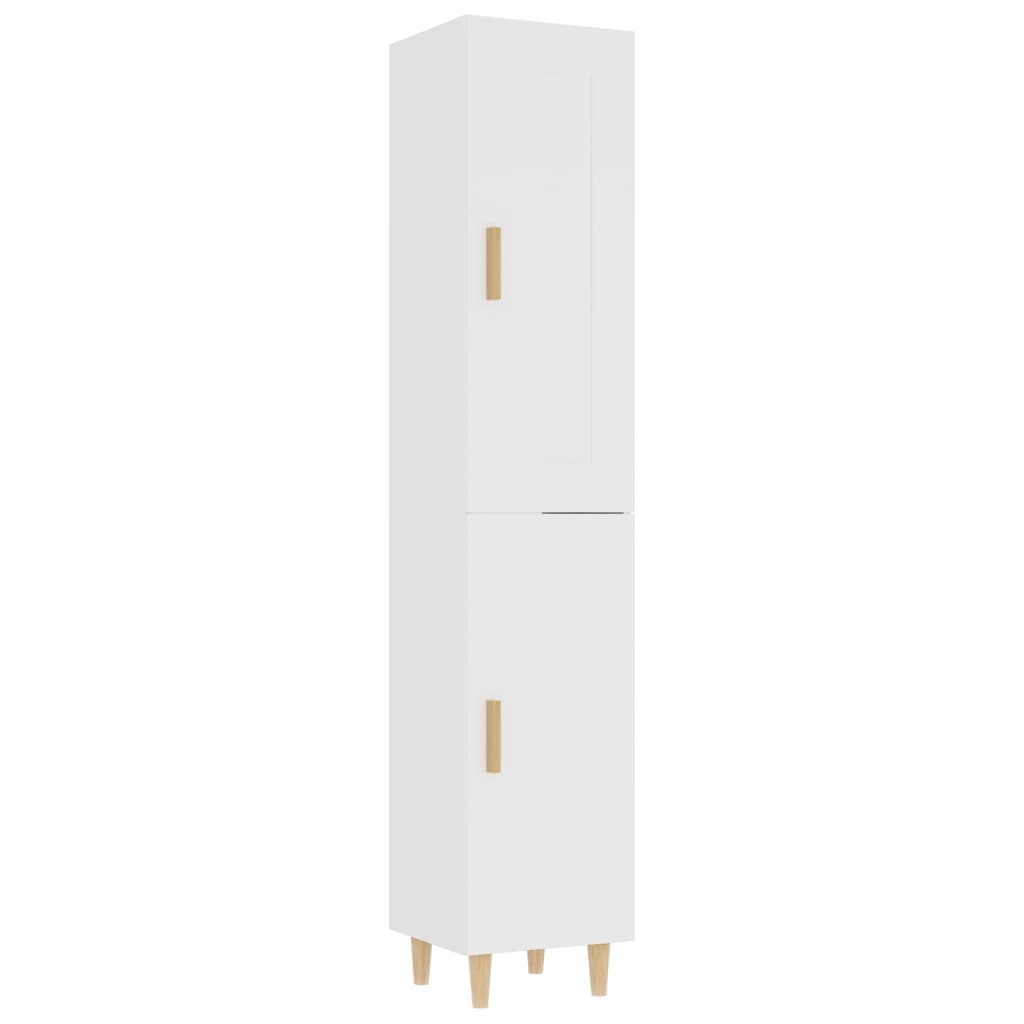 vidaXL Dulap înalt, alb, 35x34x180 cm, lemn compozit