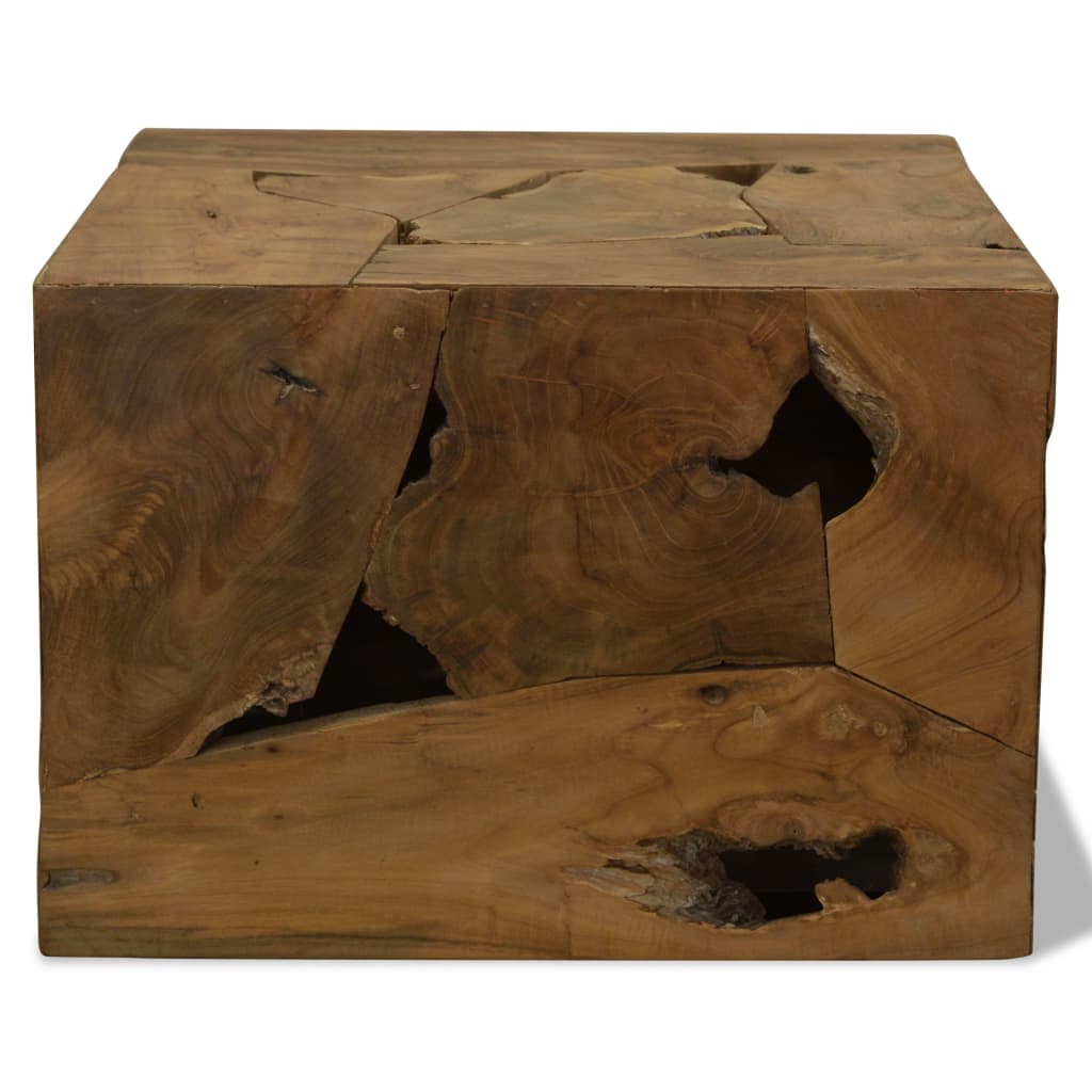 vidaXL Măsuță de cafea, 50 x 50 x 35 cm, lemn de tec natural, maro