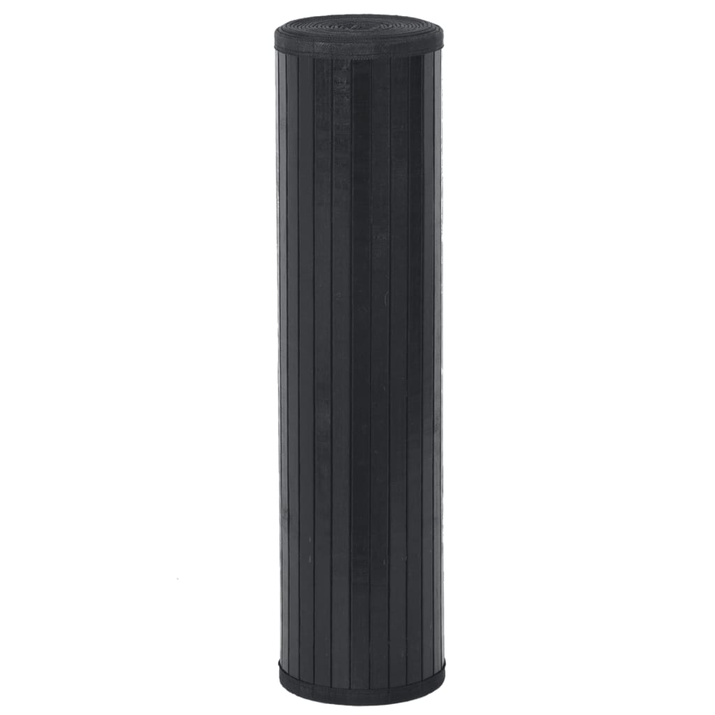 vidaXL Covor dreptunghiular, negru, 80x300 cm, bambus