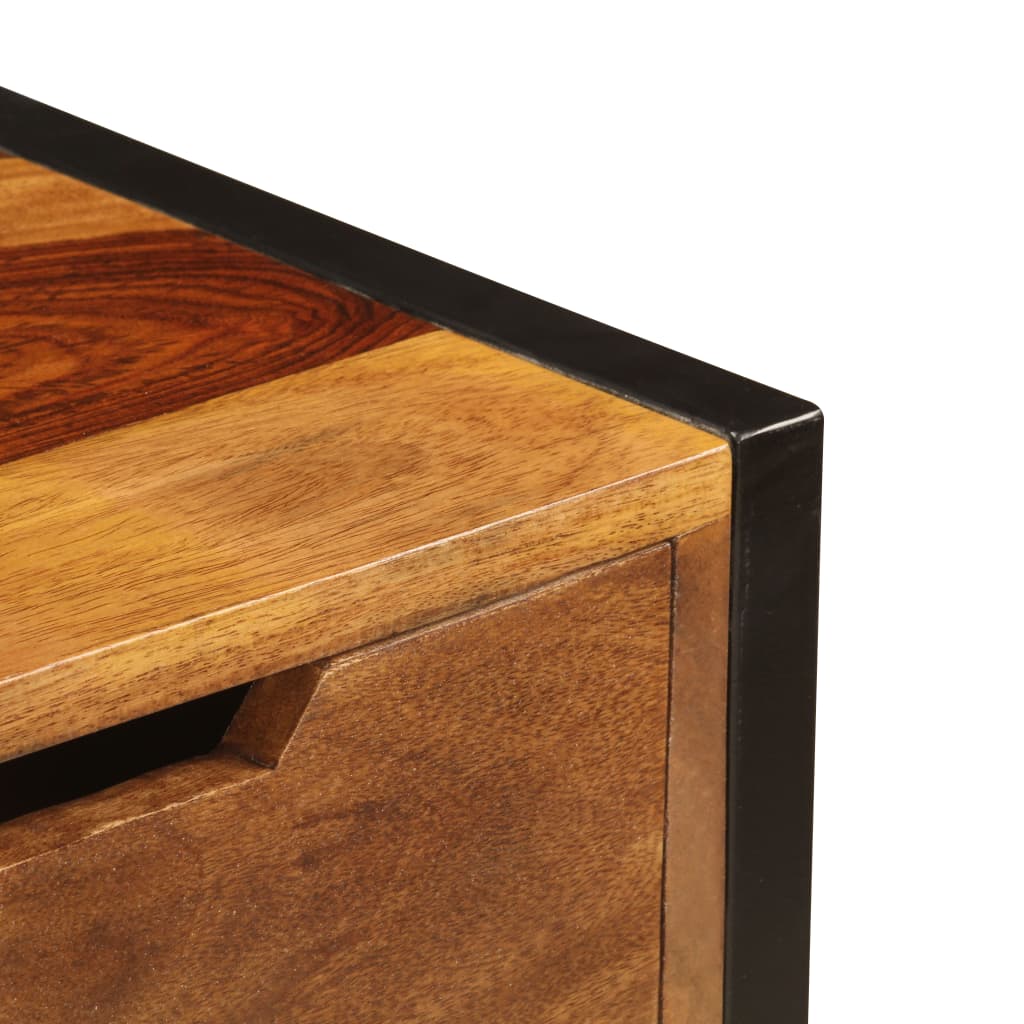 vidaXL Servantă cu 3 sertare, 110x35x75 cm, lemn masiv de sheesham