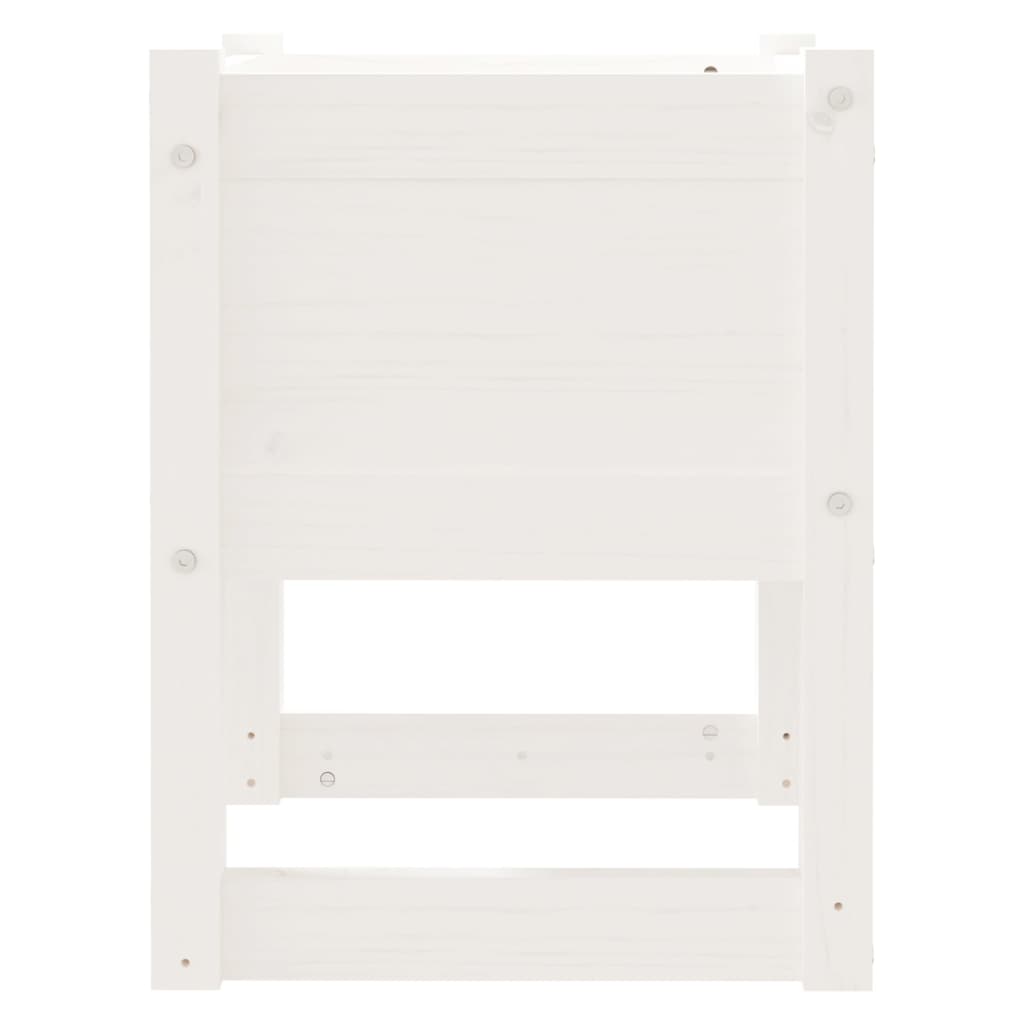 vidaXL Jardinieră, alb, 40x40x52,5 cm, lemn masiv de pin