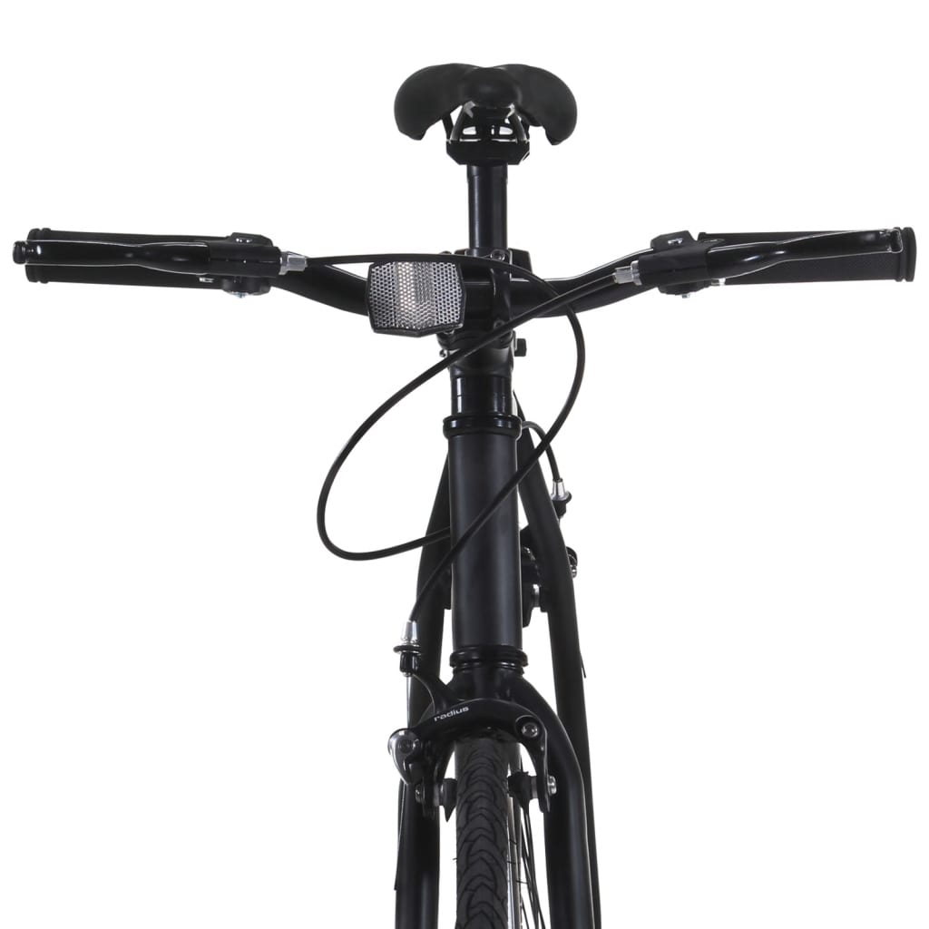 vidaXL Bicicletă cu angrenaj fix, negru și albastru, 700c, 51 cm