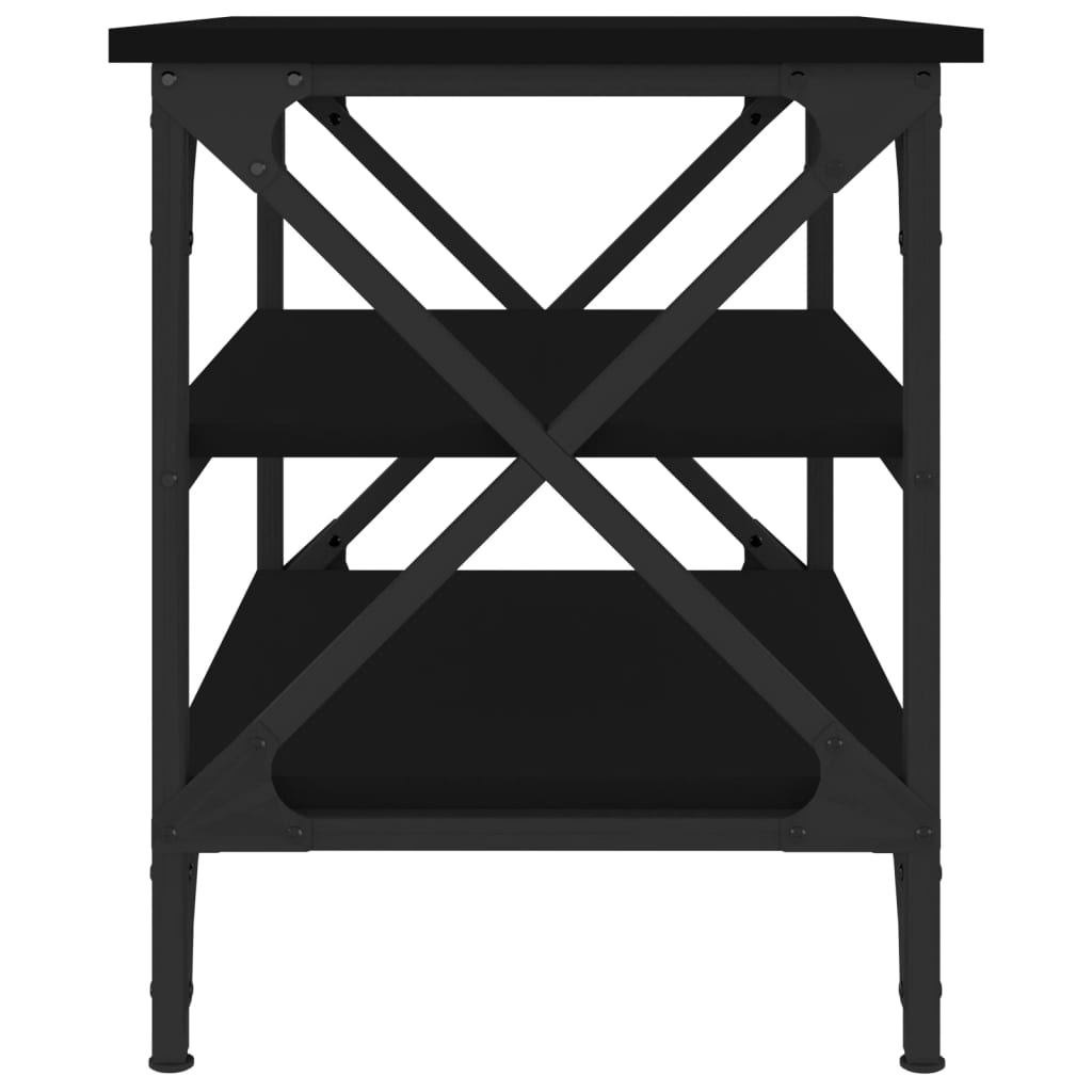 vidaXL Măsuță laterală, negru, 55x38x45 cm, lemn prelucrat