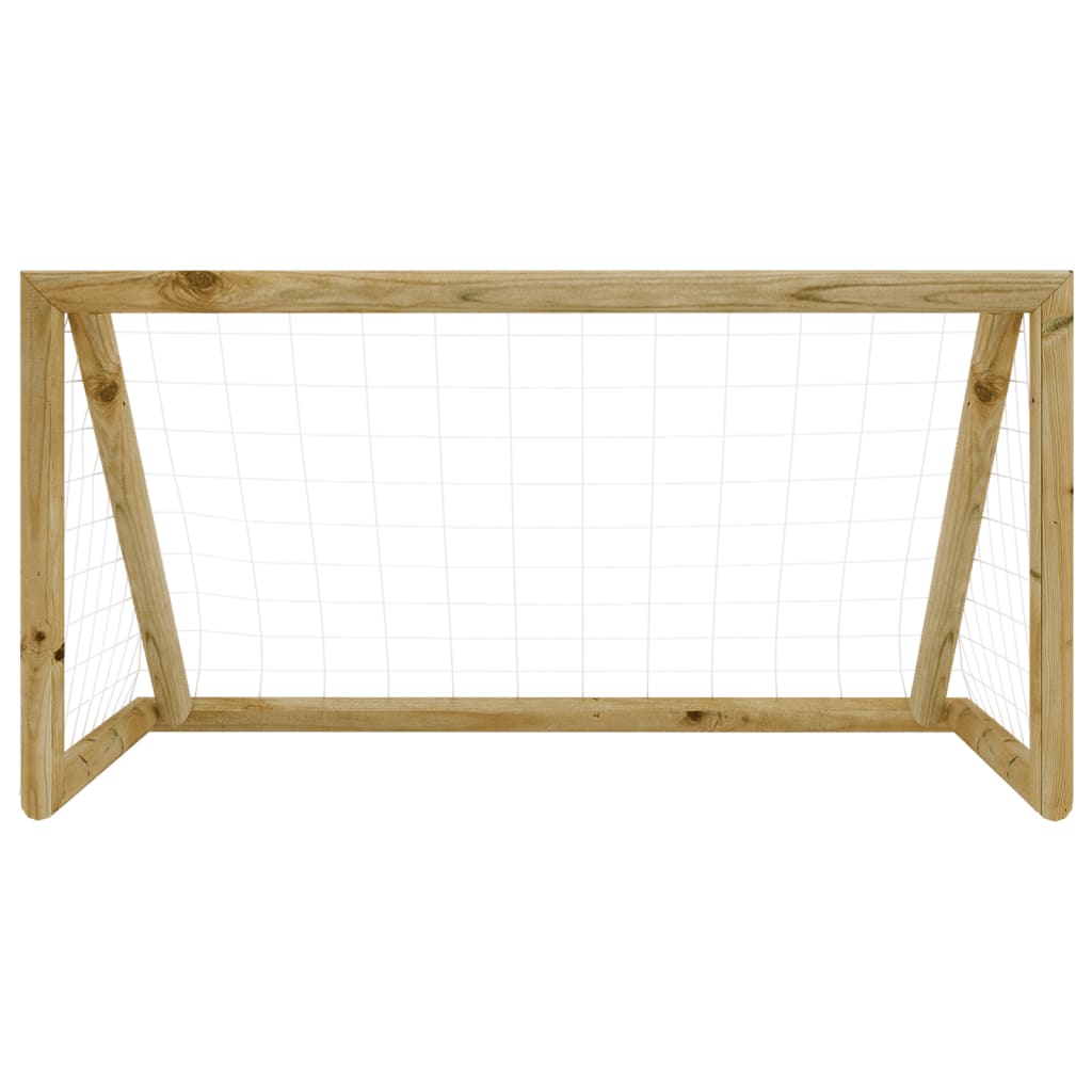 vidaXL Poartă de fotbal cu plasă, 120x60x80 cm, lemn de pin tratat