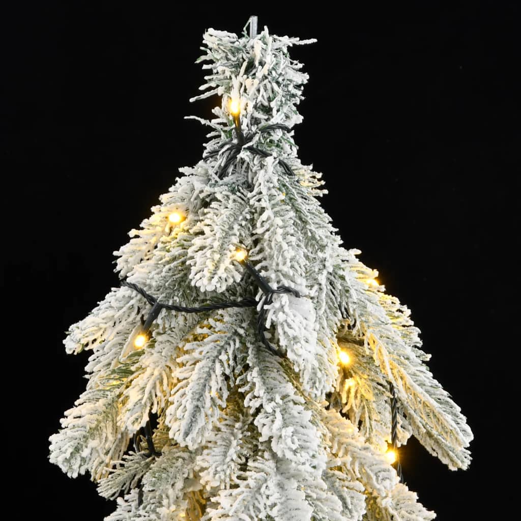 vidaXL Brad de Crăciun artificial 150 LED-uri/zăpadă, 150 cm