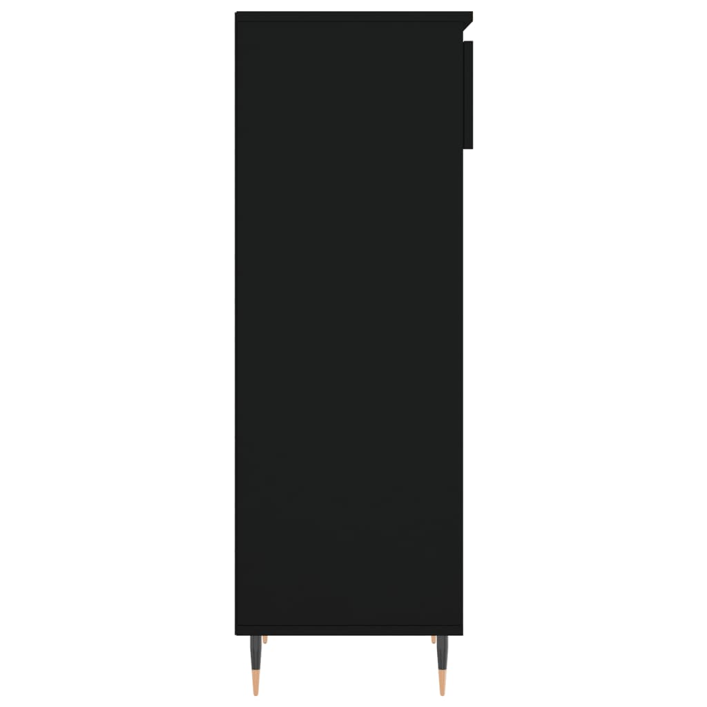 vidaXL Pantofar, negru, 40x36x105 cm, lemn compozit