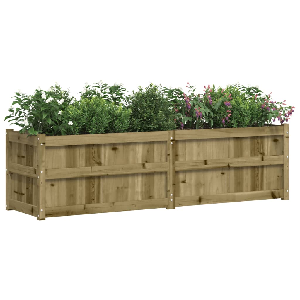 vidaXL Jardinieră de grădină, 180x50x50 cm, lemn de pin impregnat