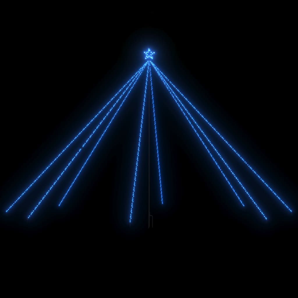 vidaXL Cascadă lumini brad Crăciun 800 leduri albastru 5 m, int./ext.