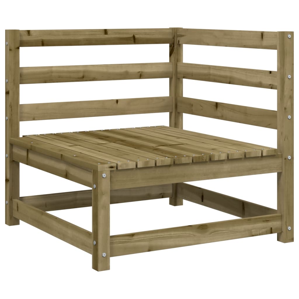 vidaXL Canapea de grădină cu taburet și 2 locuri, lemn de pin tratat