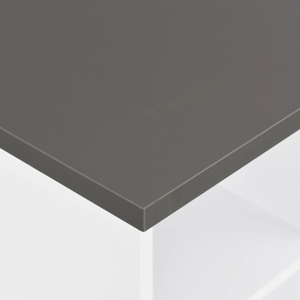 vidaXL Masă de bar, alb și gri antracit, 60 x 60 x 110 cm