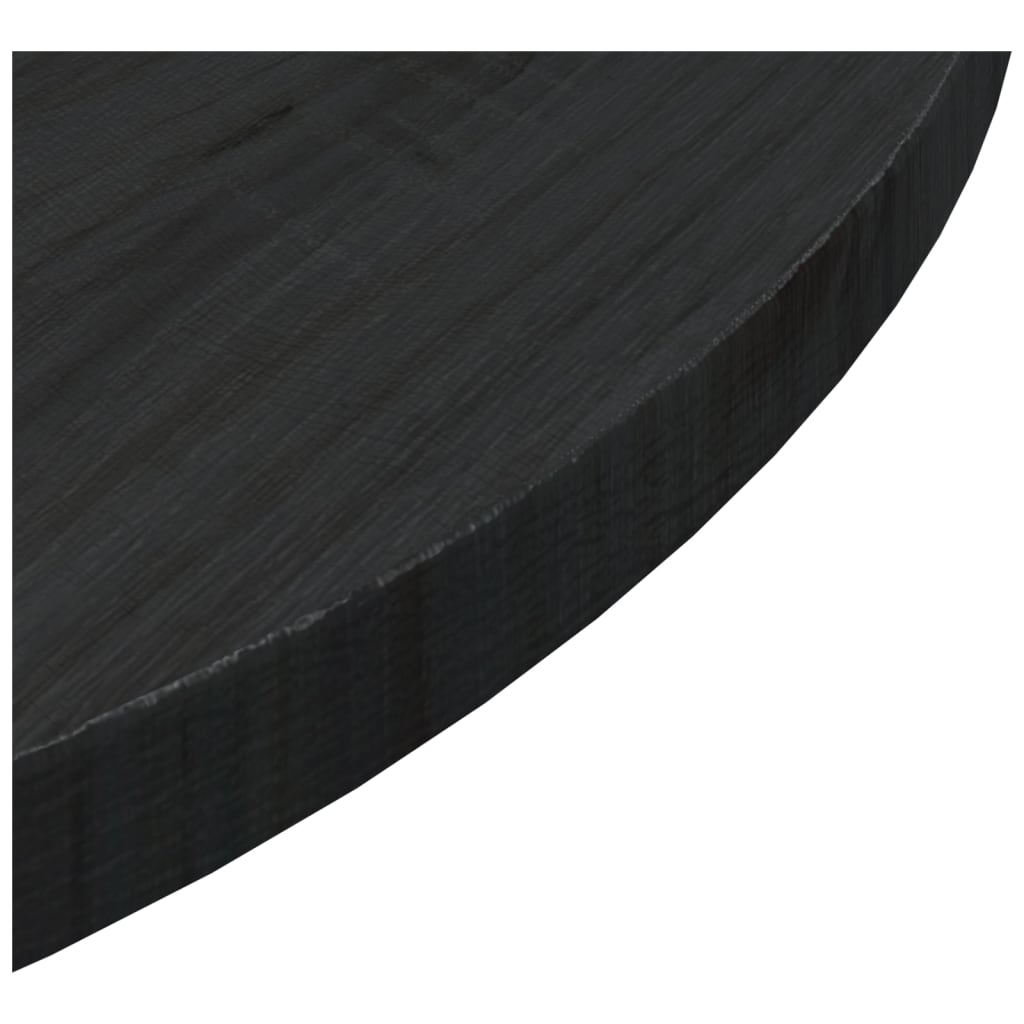 vidaXL Blat de masă, negru, Ø60x2,5 cm, lemn masiv de pin