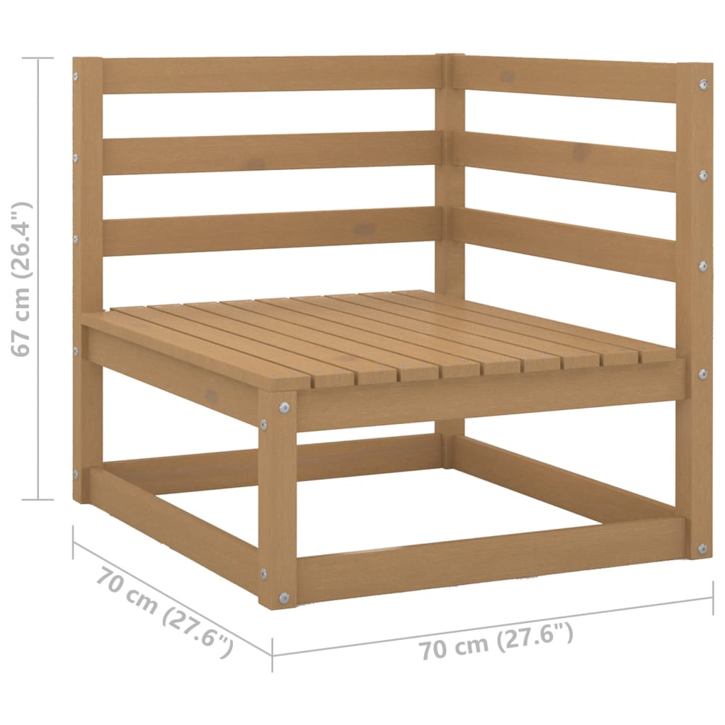vidaXL Canapea de grădină cu 3 locuri, cu perne, lemn masiv de pin