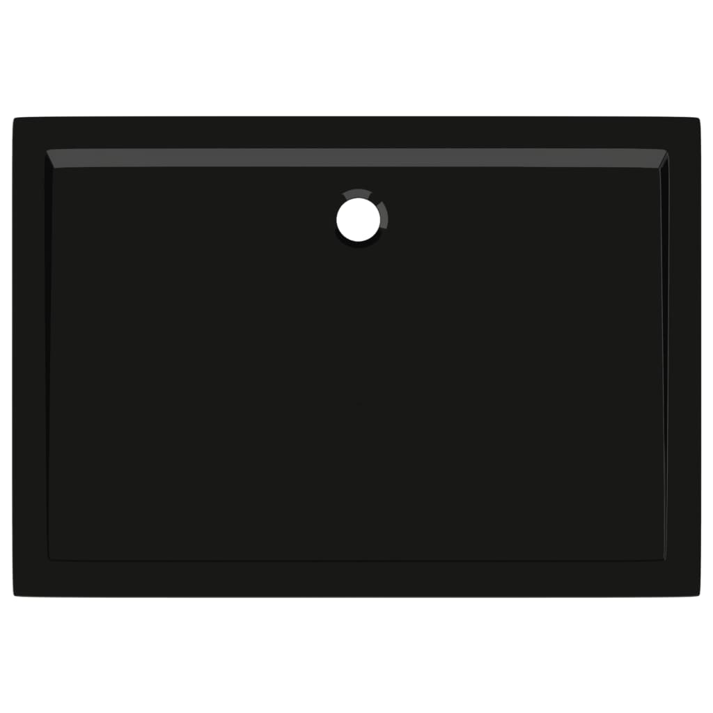 vidaXL Cădiță de duș dreptunghiulară din ABS, negru, 70x100 cm