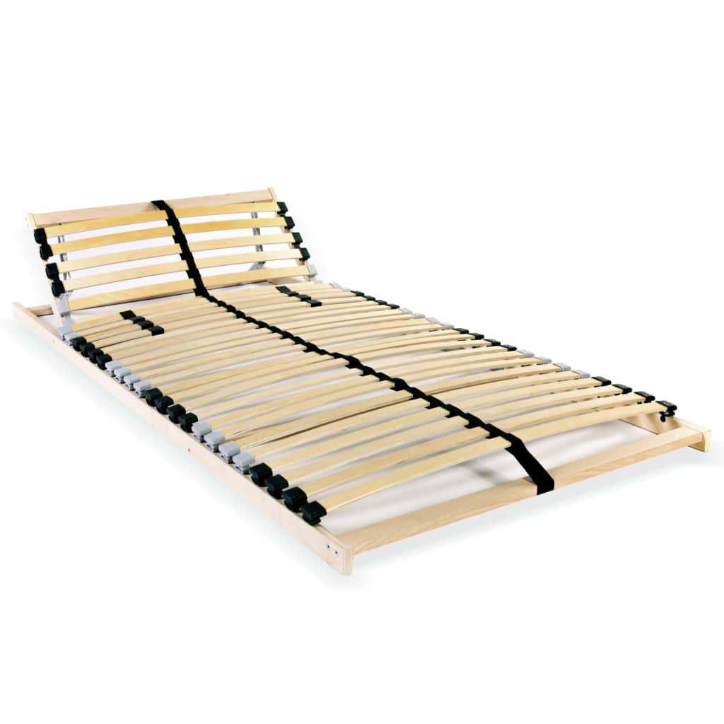 vidaXL Bază de pat cu șipci, 28 șipci, 7 zone, 80 x 200 cm