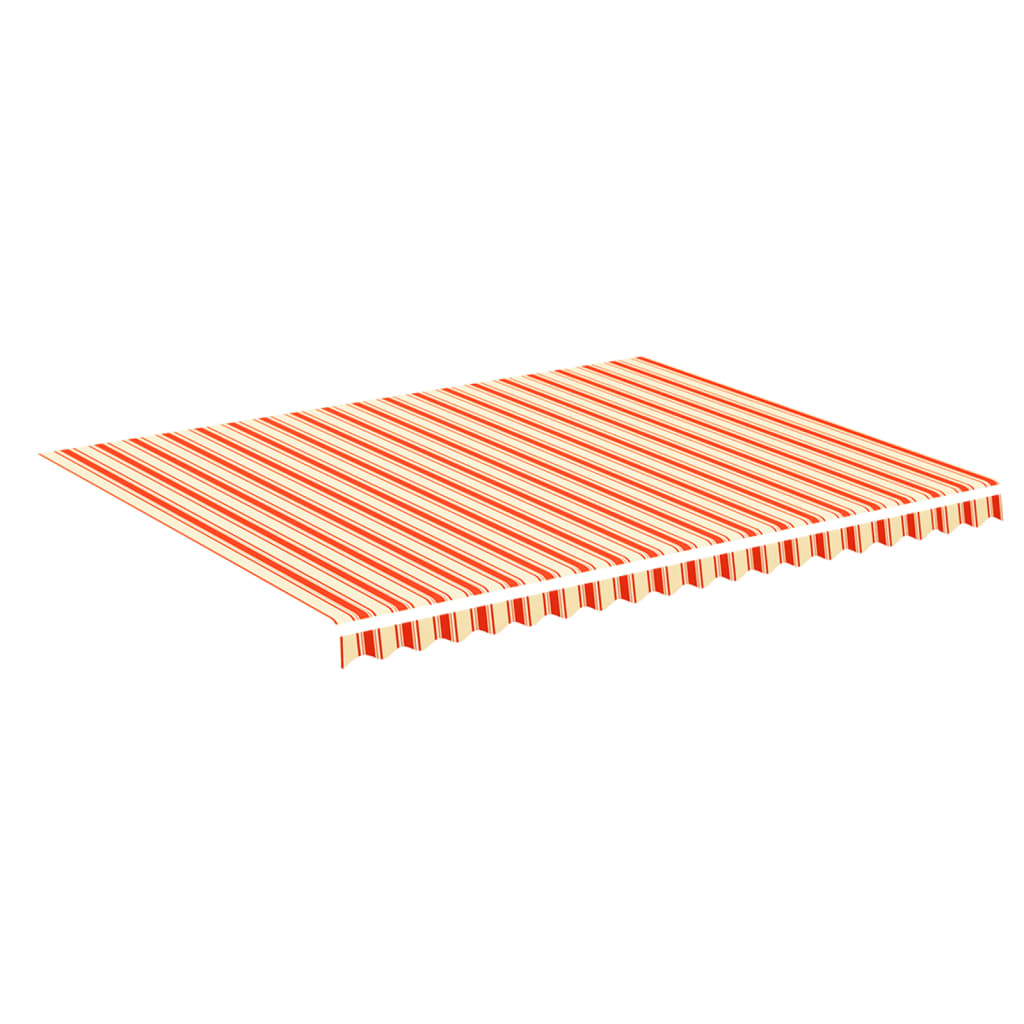 vidaXL Pânză de rezervă copertină, galben și portocaliu, 4,5x3,5 m
