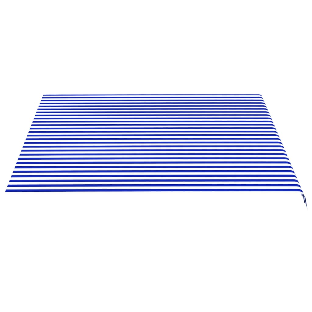 vidaXL Pânză de rezervă copertină, albastru și alb, 4x3,5 m