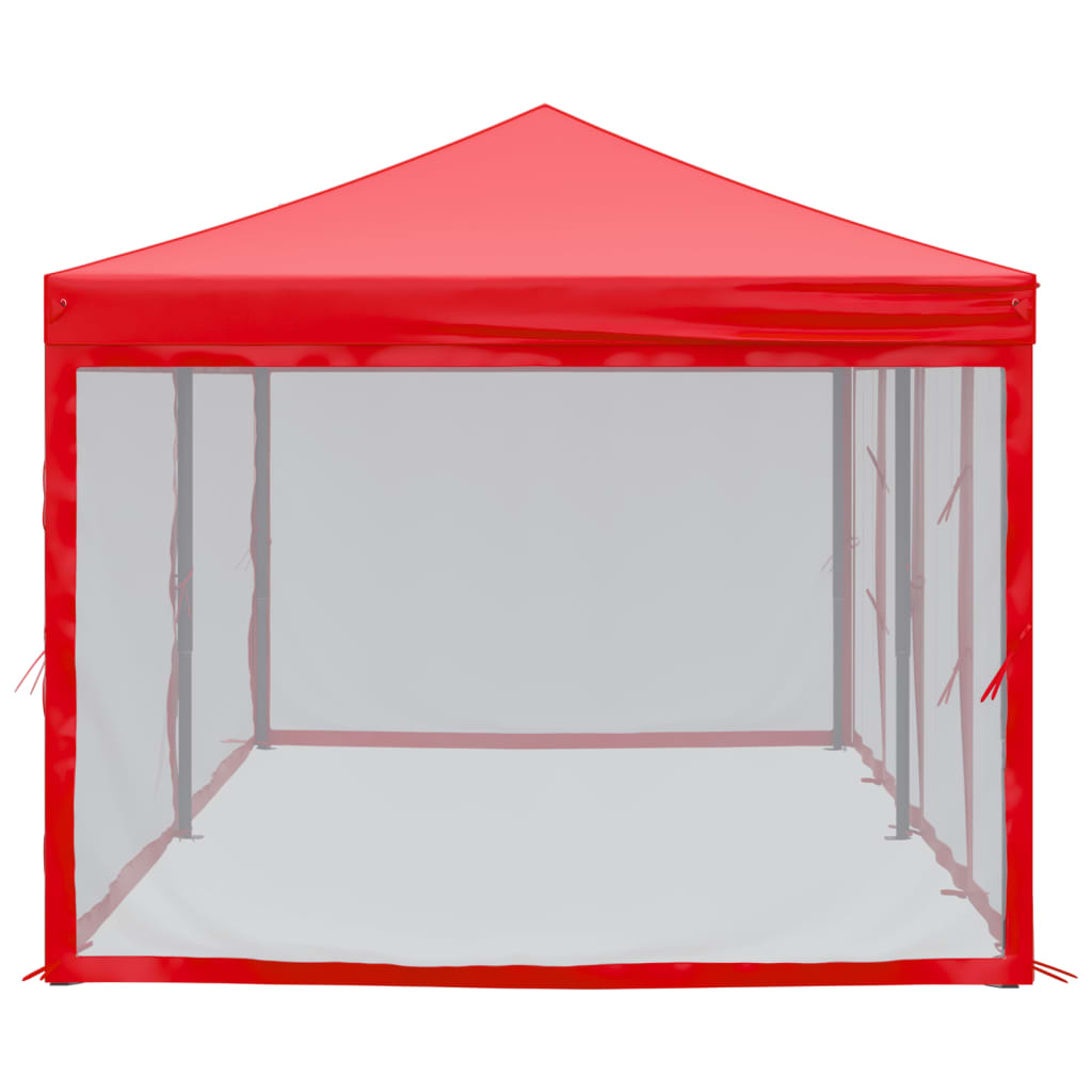 vidaXL Cort pliabil pentru petrecere, pereți laterali, roșu, 3x6 m