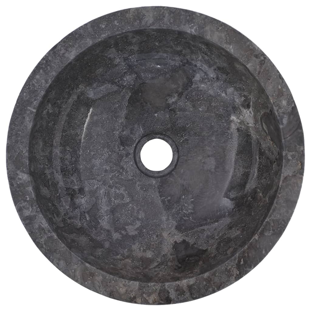 vidaXL Chiuvetă, gri, Ø40x12 cm, marmură