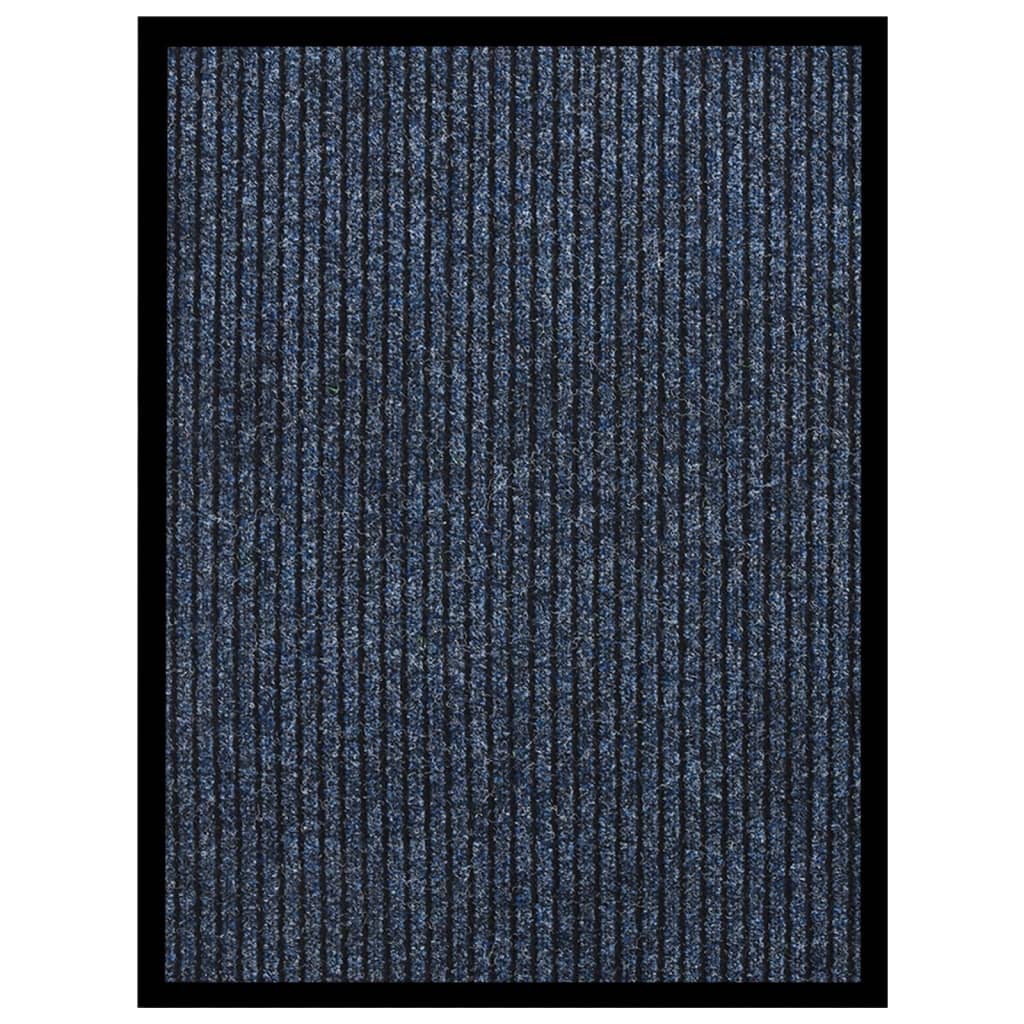vidaXL Covoraș de ușă, albastru cu dungi, 60x80 cm