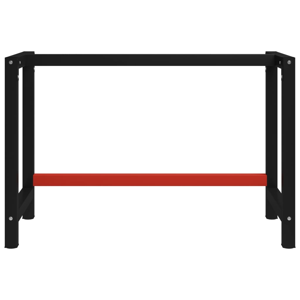 vidaXL Cadru metalic banc de lucru, 120x57x79 cm, negru și roșu