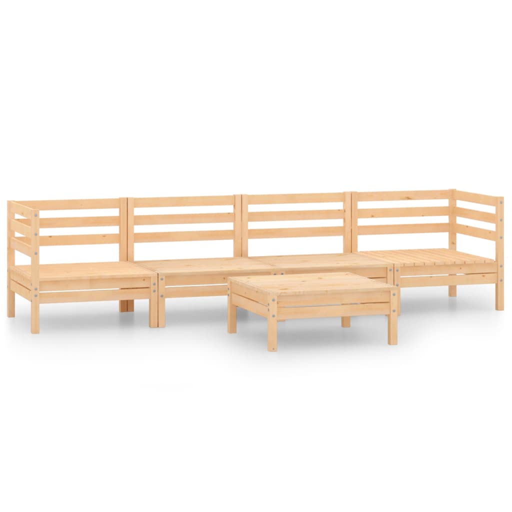 vidaXL Set mobilier de grădină, 5 piese, lemn masiv de pin