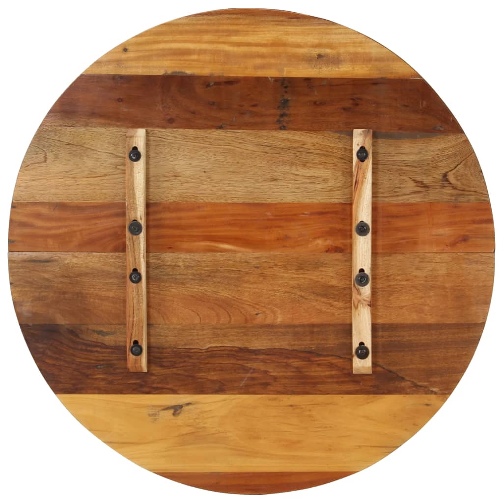 vidaXL Blat de masă rotund, 80 cm, lemn masiv reciclat, 15-16 mm