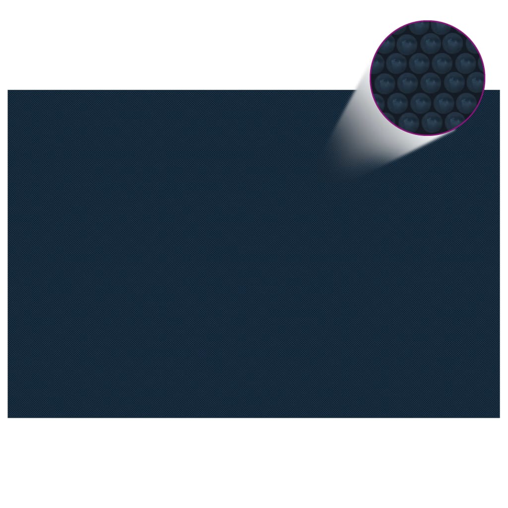 vidaXL Folie solară piscină, plutitoare, negru/albastru 300x200 cm PE