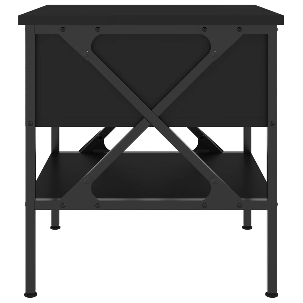vidaXL Noptieră, negru, 40x42x45 cm, lemn compozit