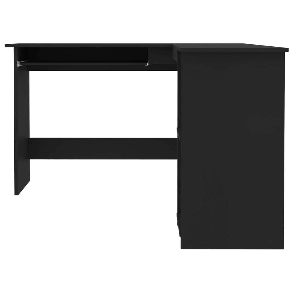 vidaXL Birou de colț în formă de L, negru, 120 x 140 x 75 cm, PAL